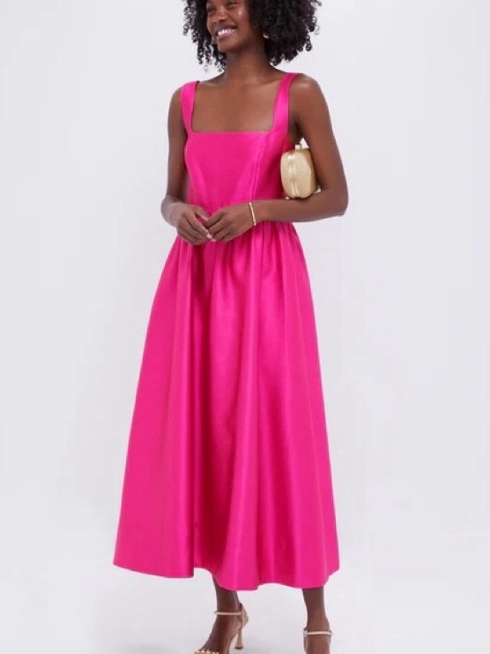 NWT Tuckernuck Hot Pink Dupioni Esme Dress